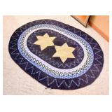 SOLD--Lot #313, Judi Boisson Handmade Primitive Braided Rug (Radiant Star), $125