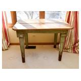 BUY IT NOW! Lot #322, Antique Primitive Table, Green Paint, $175