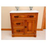 BUY IT NOW! Lot #323, Antique Wash Stand / Commode with Marble Top, $120