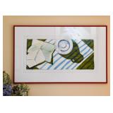 Original Mixed Media Artwork Signed by Kate Winn (on handmade paper), Framed