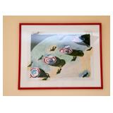 Original Mixed Media Artwork Signed by Kate Winn (on handmade paper), Framed