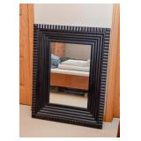 Wall Mirror with Dark Wood Frame