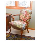 SOLD--Lot #335, Gorgeous Needlepoint Chair (Cabbage Roses), $350