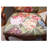 SOLD--Lot #335, Gorgeous Needlepoint Chair (Cabbage Roses), $350