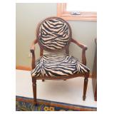 BUY IT NOW! Lot #336, Lovely Zebra Stripe Upholstered Arm Chair, $250