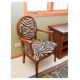 BUY IT NOW! Lot #336, Lovely Zebra Stripe Upholstered Arm Chair, $250