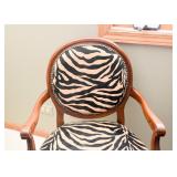 BUY IT NOW! Lot #336, Lovely Zebra Stripe Upholstered Arm Chair, $250