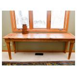 SOLD--Lot #337, Primitive Antique Farm Table, $400