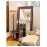 SOLD--Lot #339, Tall Floor Mirror with Wood Frame, $200
