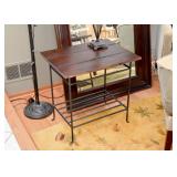 Rustic Iron & Wood End Table