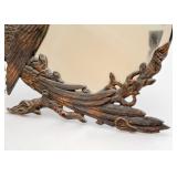 SOLD--Lot #342, Vintage Metal Parrot Shaving / Vanity Mirror, $75
