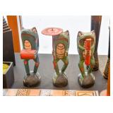 Folk Art Frog Statues