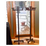 BUY IT NOW! Lot #343, Pair of Tall Rustic Iron Floor Candelabras, $160