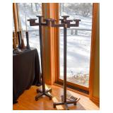 BUY IT NOW! Lot #343, Pair of Tall Rustic Iron Floor Candelabras, $160