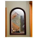 Wall Mirror with Arched Wood Frame