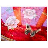 BUY IT NOW! Lot #349, Demilune Console Table, Artist Made Decoupage Top, One of a Kind, $800