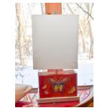 BUY IT NOW! Lot #352, Artist Made Decoupage Rectangular Table Lamp, One of a Kind!, $500