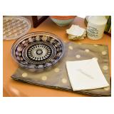 Cut Crystal Plate / Platter, Table Linens