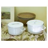 White Enamel Pots / Pans 