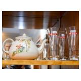 Teapot & Pernod Glasses