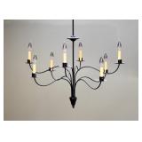 BUY IT NOW! Lot #354, Hand Forged Colonial Style Chandelier with Black Finish, $350