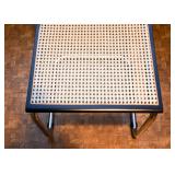 BUY IT NOW! Lot #105, MCM Chrome Dining Table with 4 Cantilever Chrome & Rattan Chairs, $600