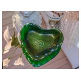 Art Glass Heart Dish