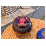 Mexican Pottery Frida Kahlo Trinket Box