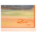 Original Framed Artwork - Chicago Cityscape, Signed & Dated 1985