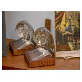 Glass Bookends