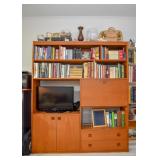 Mid Century Modern Bookcase / Cabinet with Drop-Down Secretary