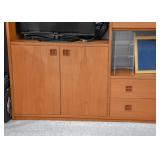 Mid Century Modern Bookcase / Cabinet with Drop-Down Secretary