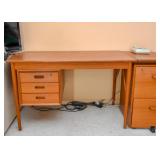 Mid Century Modern Drop-Leaf Desk & Chair