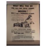 Vintage Phonograph Advertisement