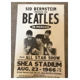 The Beatles 1966 Concert Poster, Shea Stadium