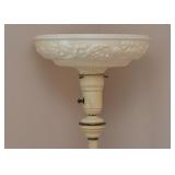 Vintage Floor Lamp with Pretty Glass Shade