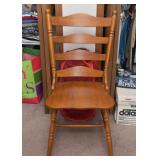 Vintage Wood Slat-Back Chair
