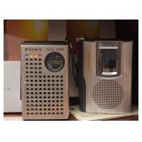 Sony Solid State Transistor Radio, Sony Mini Cassette Recorder