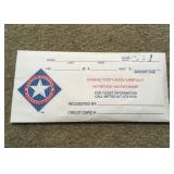Texas Rangers Ticket Stubs