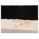 Limited Edition Tom Landry Autographed 30x40 Print by Janice Williams , Apr 1989  