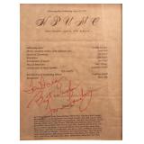 Tom Landry Autographed to Doug Highland Park UMC Seniors Banquet  Program, Apr 16, 1974