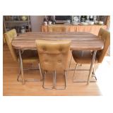 Kitchen Dinette with 4 Chairs (Chrome Legs)