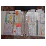 Large Binder Full of Concert, Sports & Other Ticket Stubs 