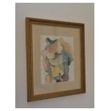Contemporary Original Framed Artwork (Initials & Date)