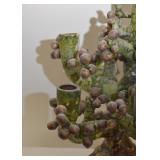 Mexican Folk Art Pottery Tree of Life Candelabra / Candle Holder 