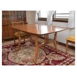 Mid Century Modern Dining Table & 6 Chairs (needs refinishing)