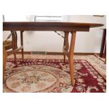 Mid Century Modern Dining Table & 6 Chairs (needs refinishing)