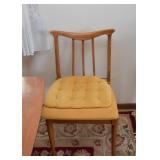 Mid Century Modern Dining Table & 6 Chairs (needs refinishing)