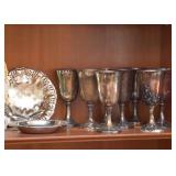 Silverplate Goblets & Serving Pieces