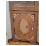 Vintage Wood Corner Shelf 